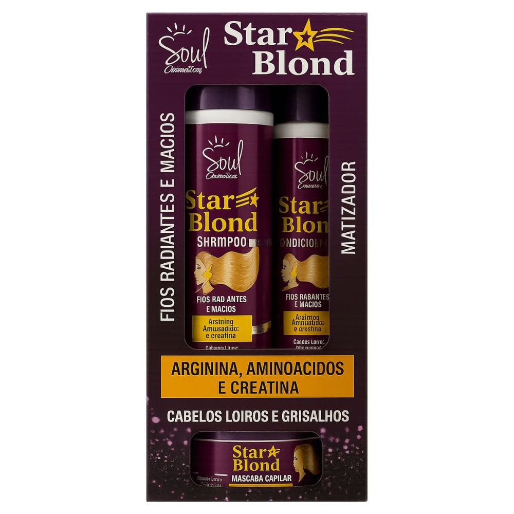 Kit Capilar Star Blond Com 4 Itens Soul Cosméticos