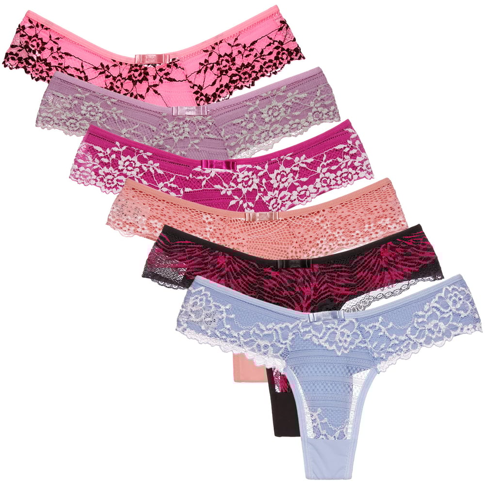 Calcinha Bicolor Fio Duplo Em Renda Patitex