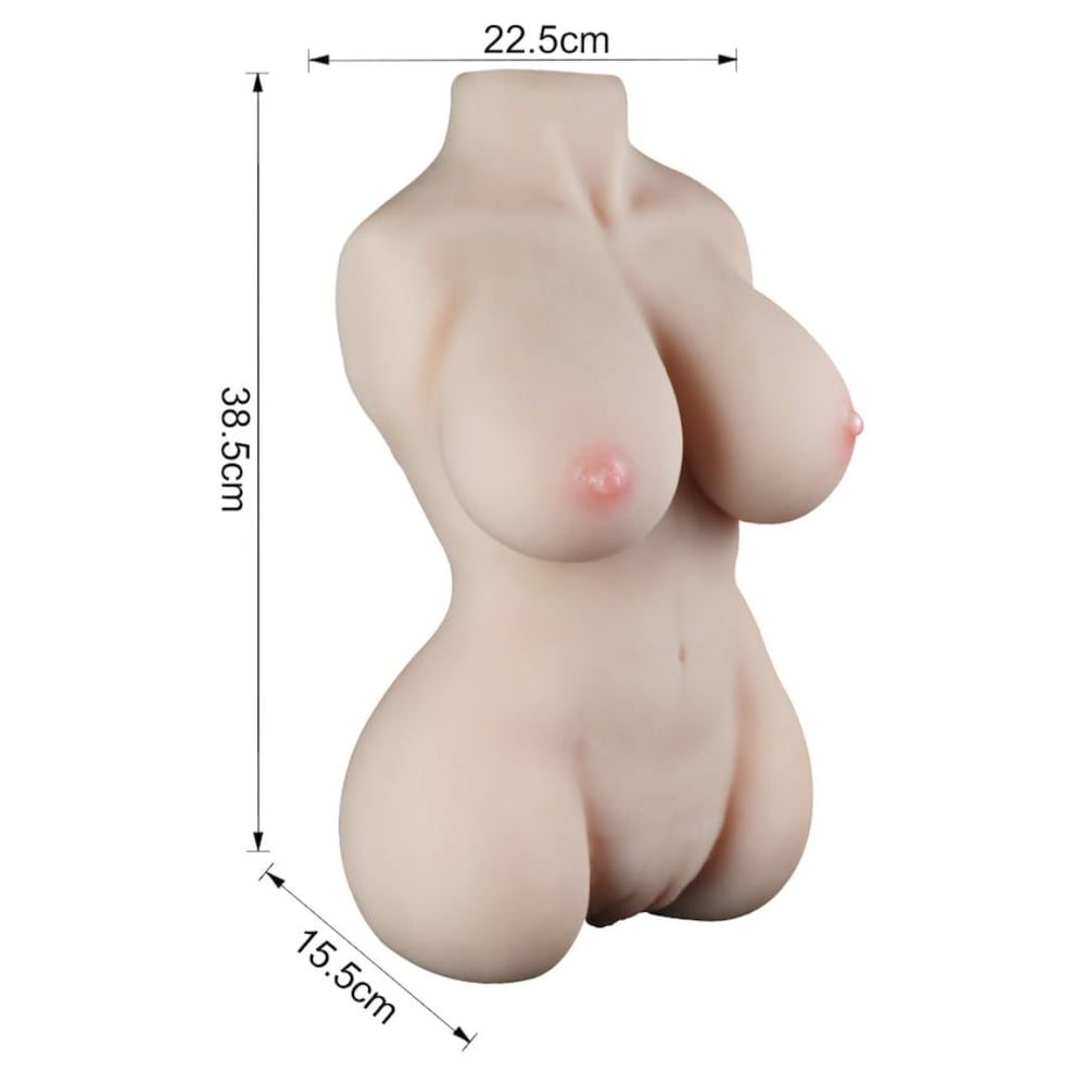 Masturbador Fomarto De Meio Corpo Com Vagina E ânus Vibe Toys