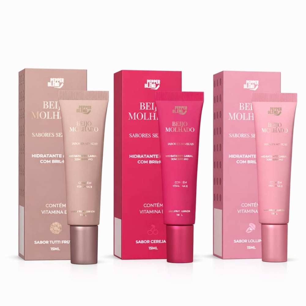 Beijo Molhado Hidratante Labial Com Brilho 15ml Pepper Blend
