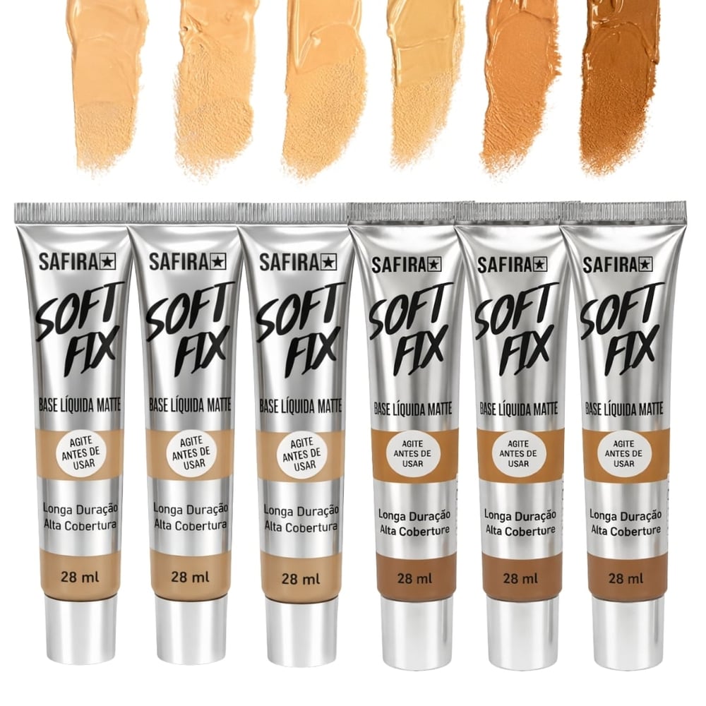 Base Líquida Matte Soft Fix 28ml Safira Cosméticos