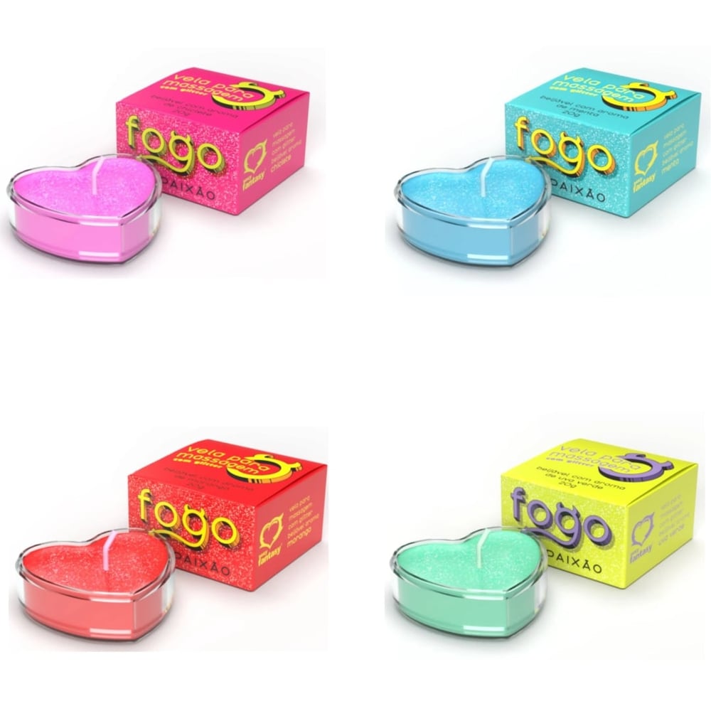 Vela Fogo Da Paixão Com Glitter 20g Sexy Fantasy