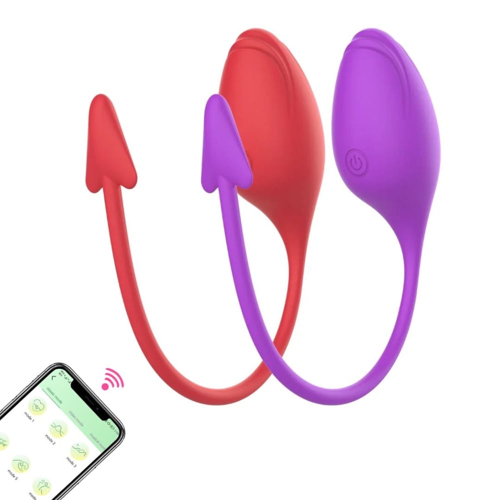 Vibrador De Casal Bump Orgasm 9 Vibrações Controle Por Aplicativo