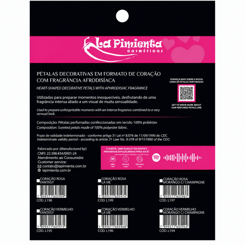 Petalas Em Formato De Coração La Pimienta