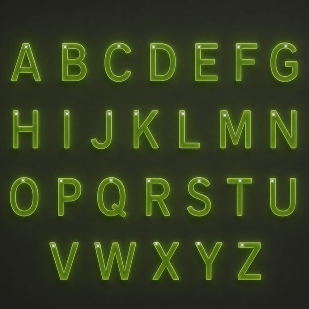 Letras Para Personalizar Fosforecente De Plástico Hard