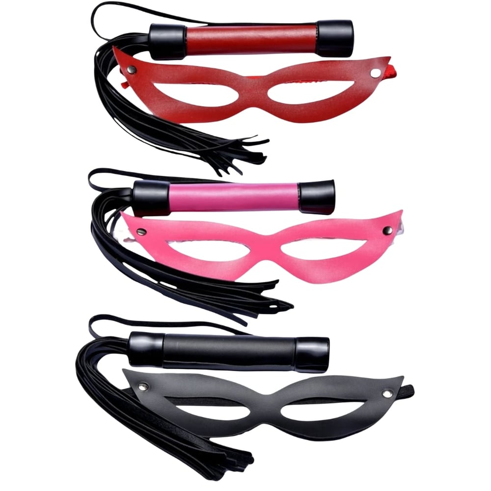 Kit Tiazinha Com Chicote Liso 20cm Dominatrix