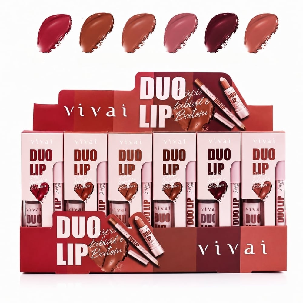 Duo Lip Lápis Labial E Batom Matte Vivai