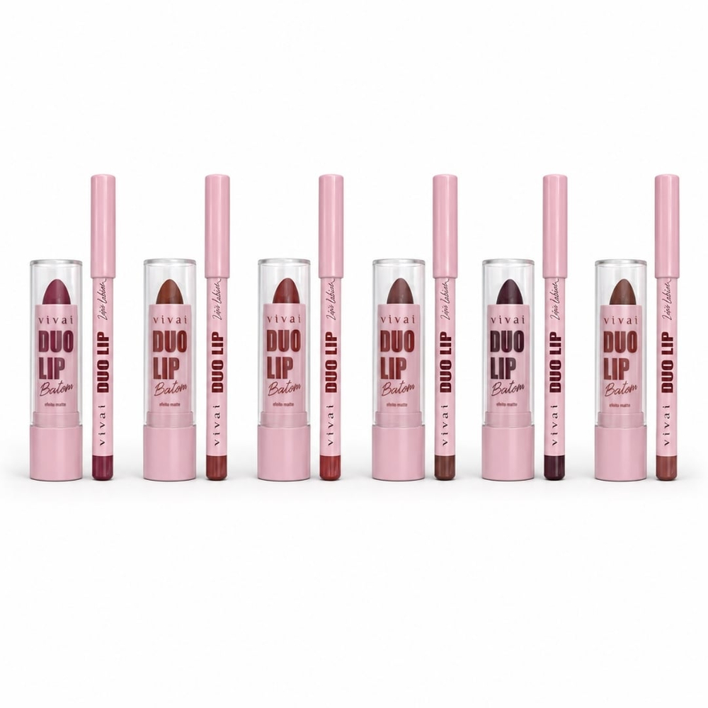 Duo Lip Lápis Labial E Batom Matte Vivai