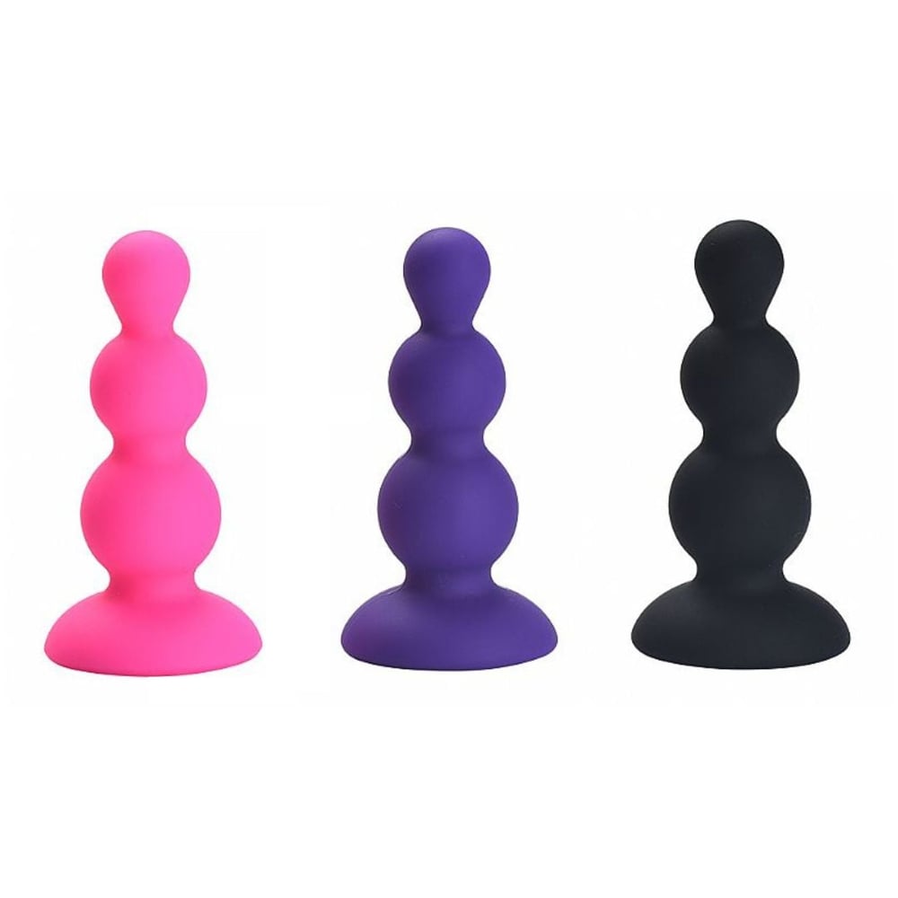Plug Anal Escalonado Em Silicone 7,5 X 2,7cm Sl