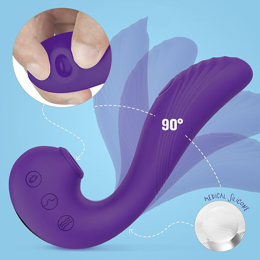 Vibrador De Ponto G Com Pulsação Angel's Wings Vibe Toys