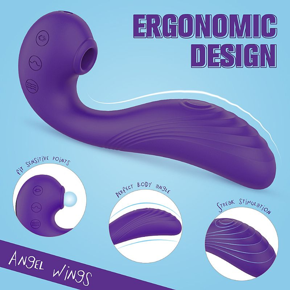 Vibrador De Ponto G Com Pulsação Angel's Wings Vibe Toys