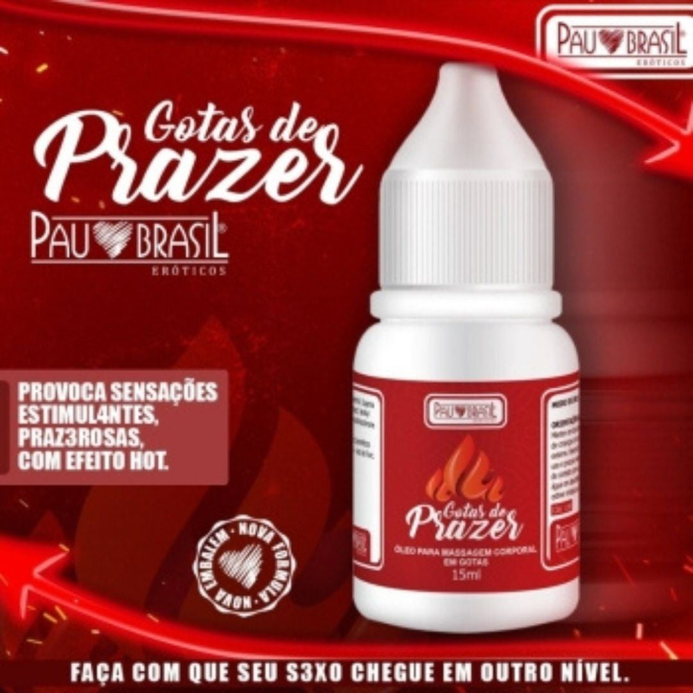 Gotas De Prazer Excitante Unissex 15ml Pau Brasil
