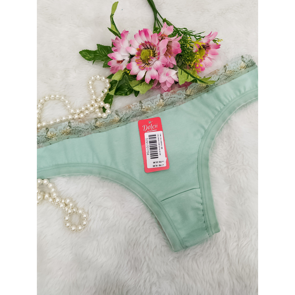 Calcinha Com Detalhe Em Renda Dolcci Só Calcinha