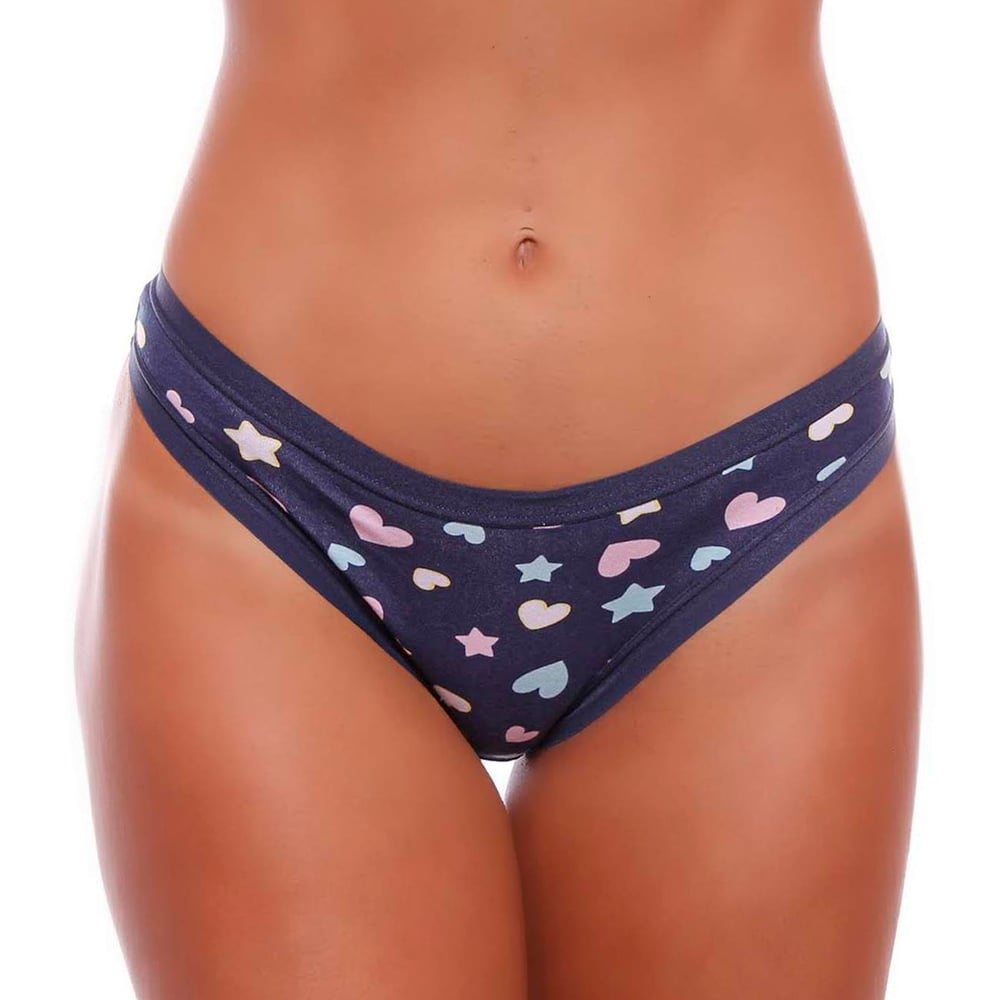 Calcinha De Cotton Estampada Com Elastico Aberto Dolcii