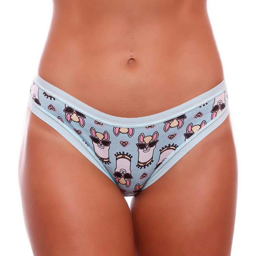 Calcinha De Cotton Estampada Com Elastico Aberto Dolcii