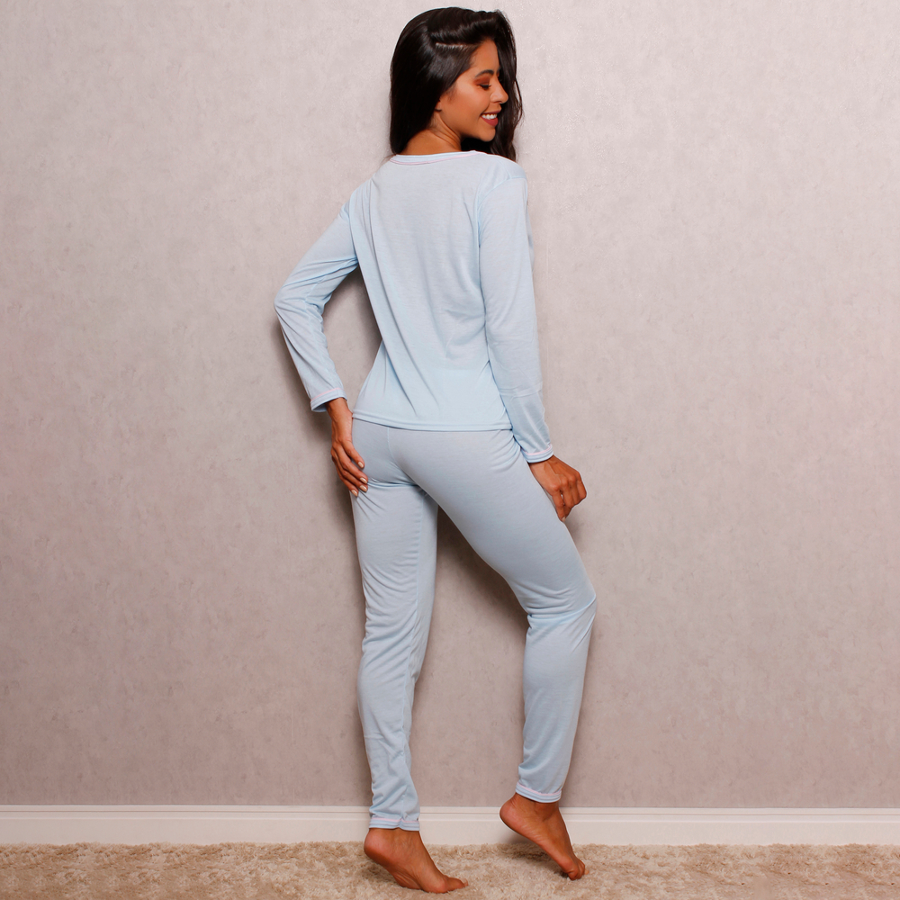 Pijama Feminino Personagens Com Calça E Blusa De Manga Longa Lust Chick