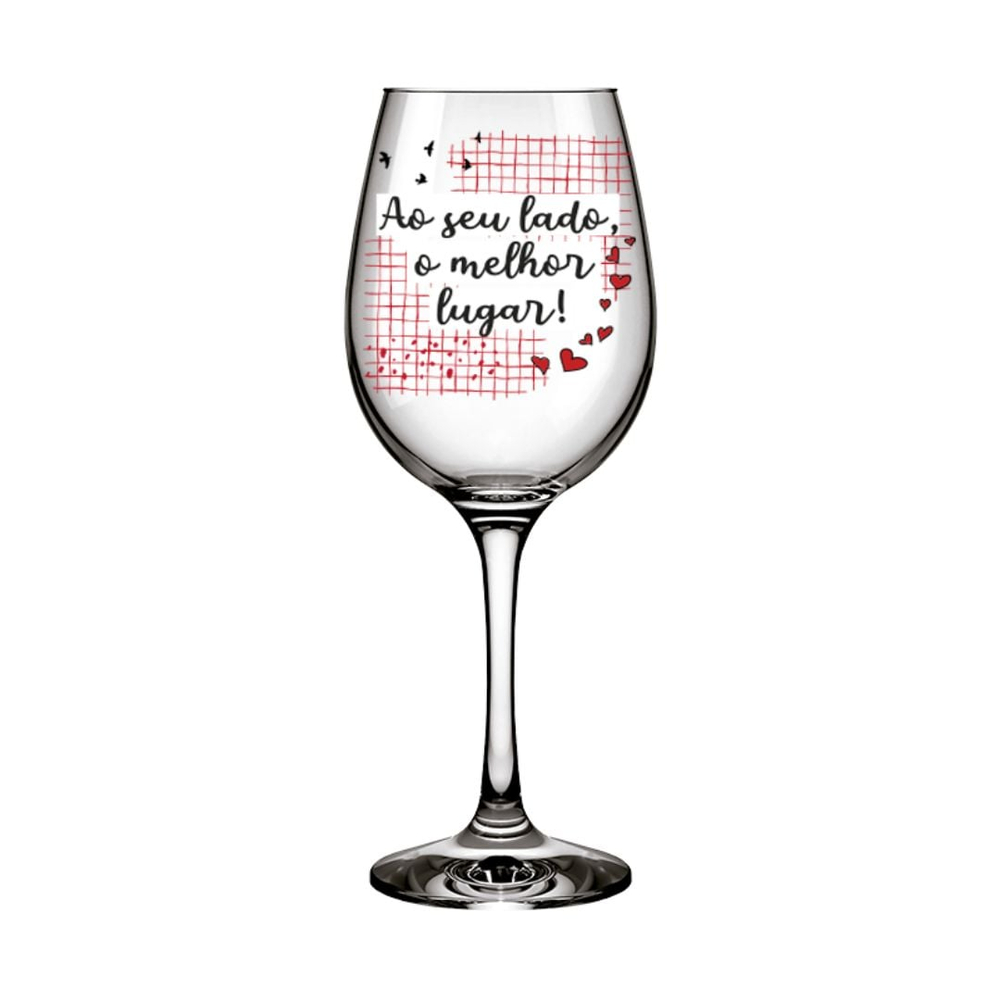 Kit 2 Taças De Vinho Melhor Lugar 300ml Simas Presentearia