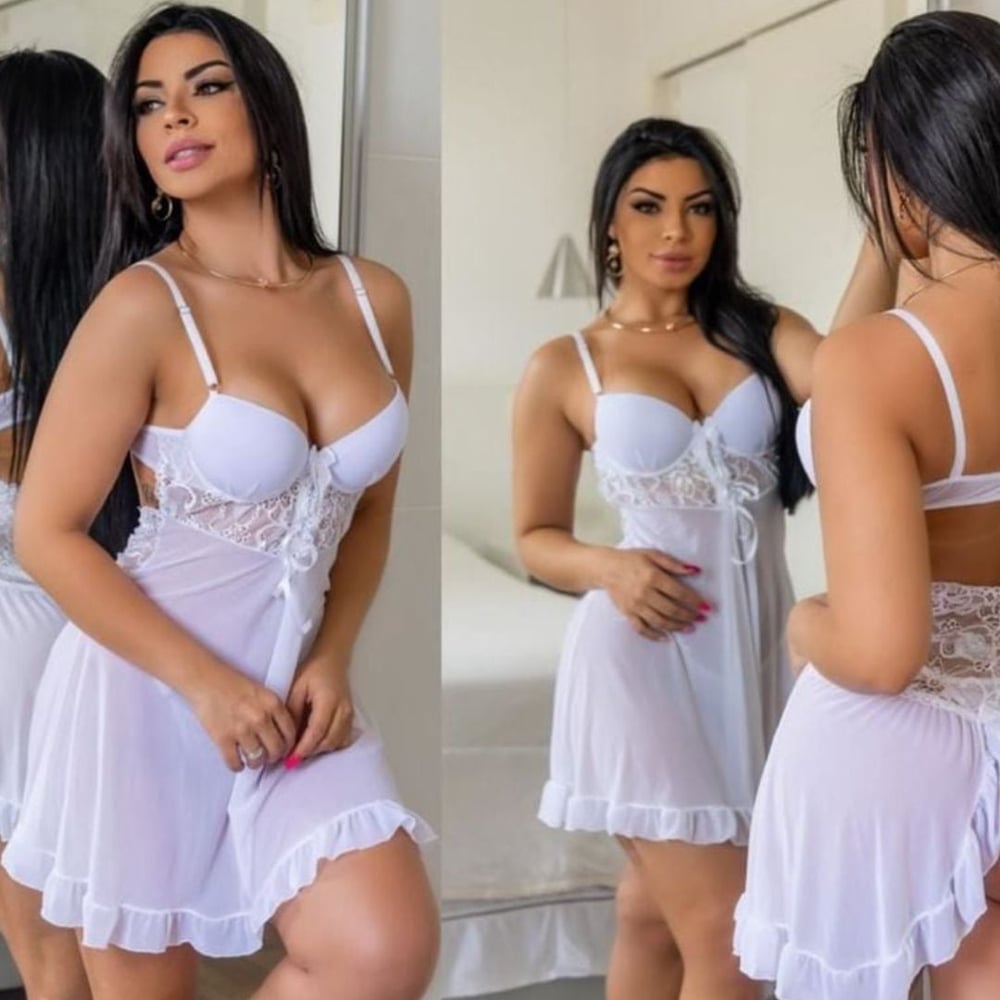 Camisola Sensual Com Renda E Passa Fita Cibele D Amor