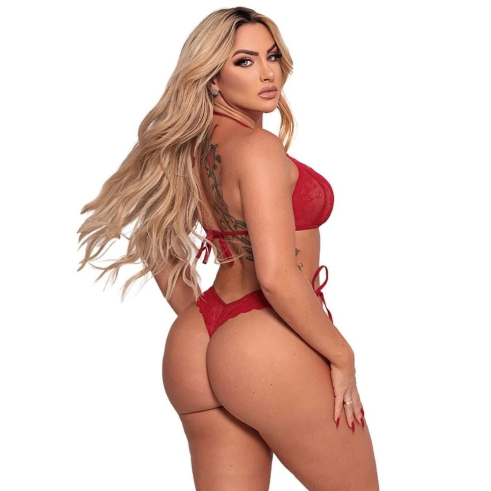 Conjunto Espanhola Em Renda Coleção Safadinhas Tallyta