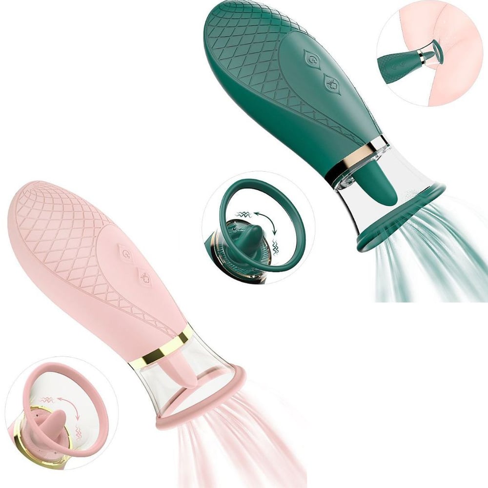 Vibrador Honey Pistil Com Sucção E Estimulador Língua Shande