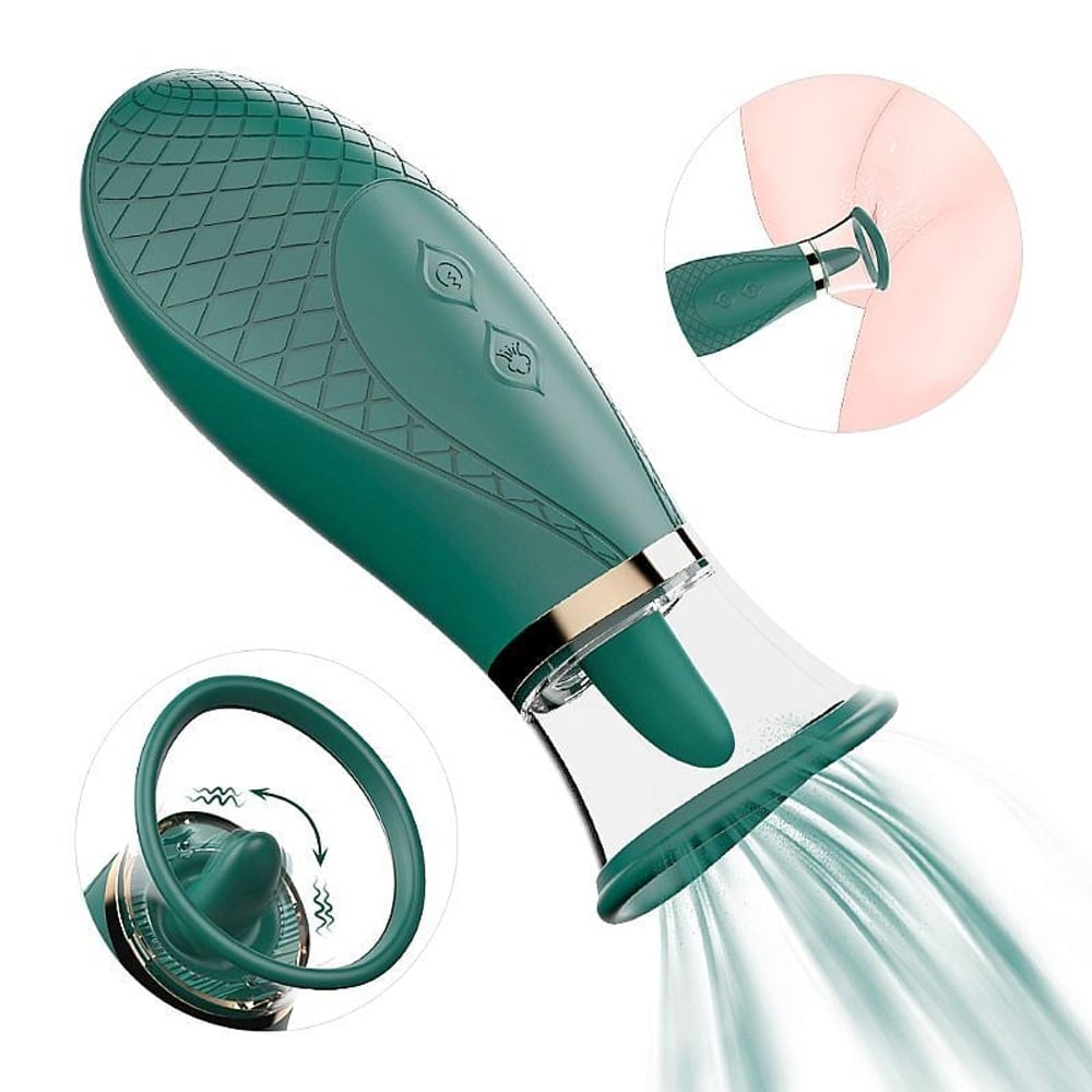 Vibrador Honey Pistil Com Sucção E Estimulador Língua Shande