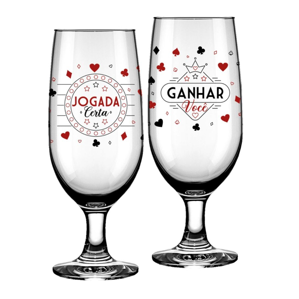 Kit 2 Taças De Cerveja Jogos Do Amor 300ml Simas Presentearia