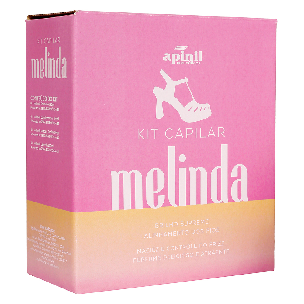 Kit Capilar Melinda Brilho Supremo E Ainhamento Dos Fios Apinil