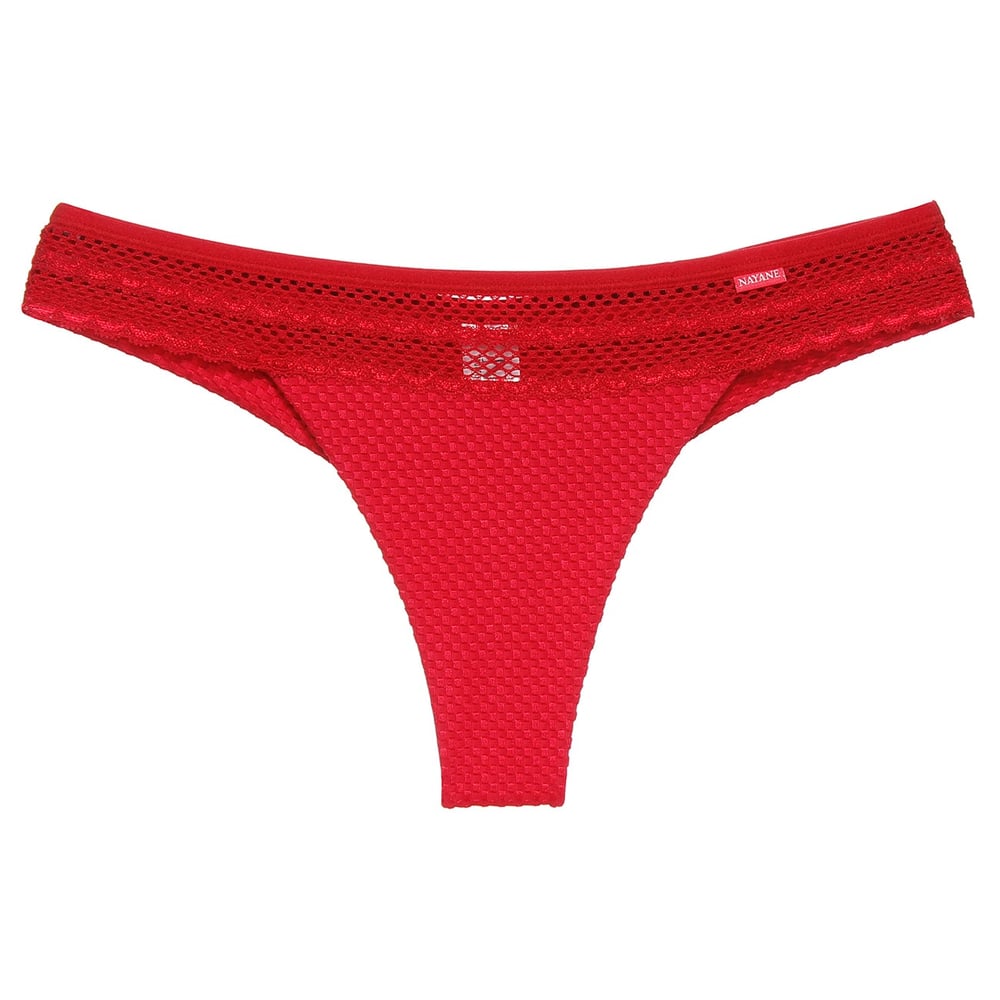 Calcinha Fio Dental Duplo Faixa De Renda Frente Nayane