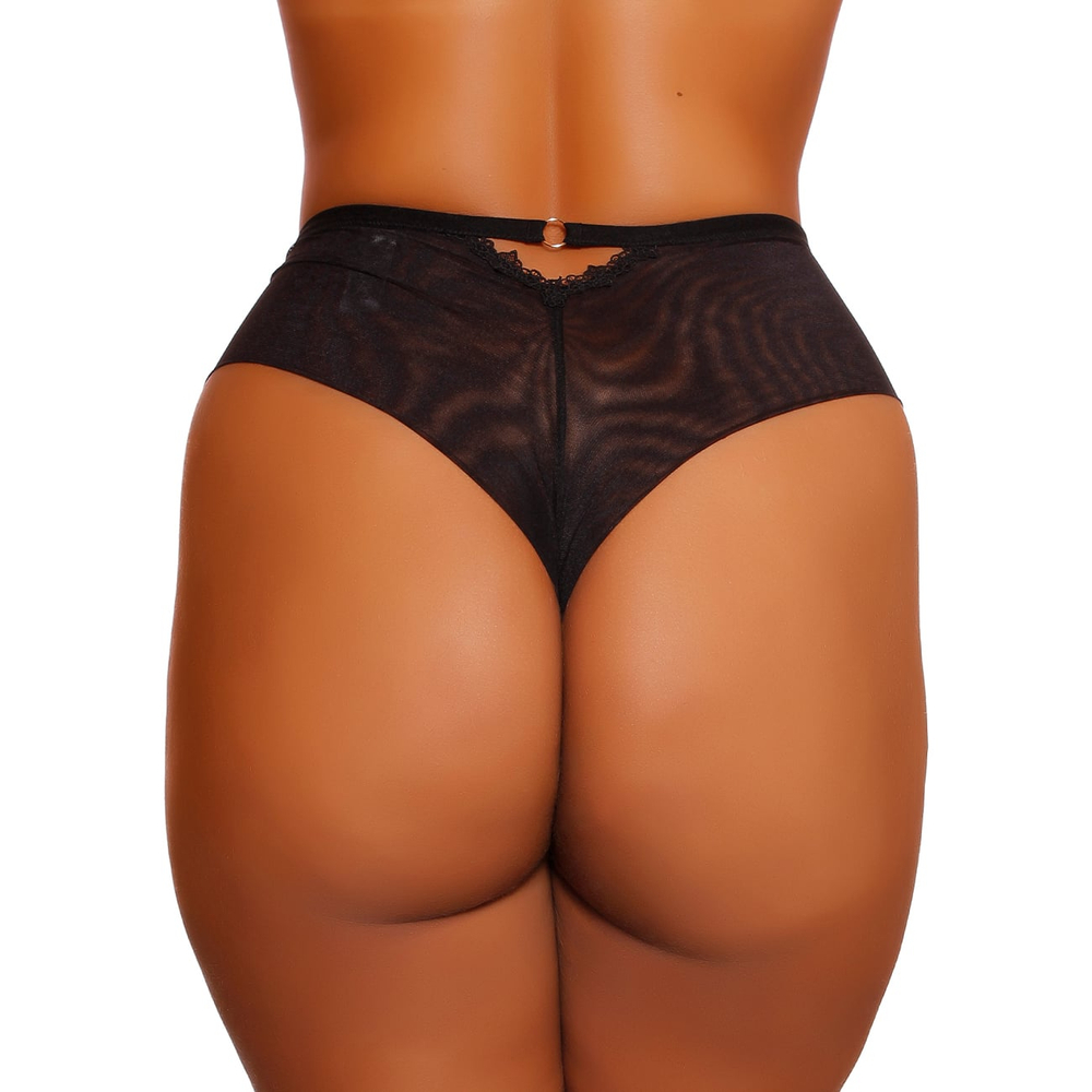 Calcinha Plus Size Fio Dental Duplo Alta Nayane