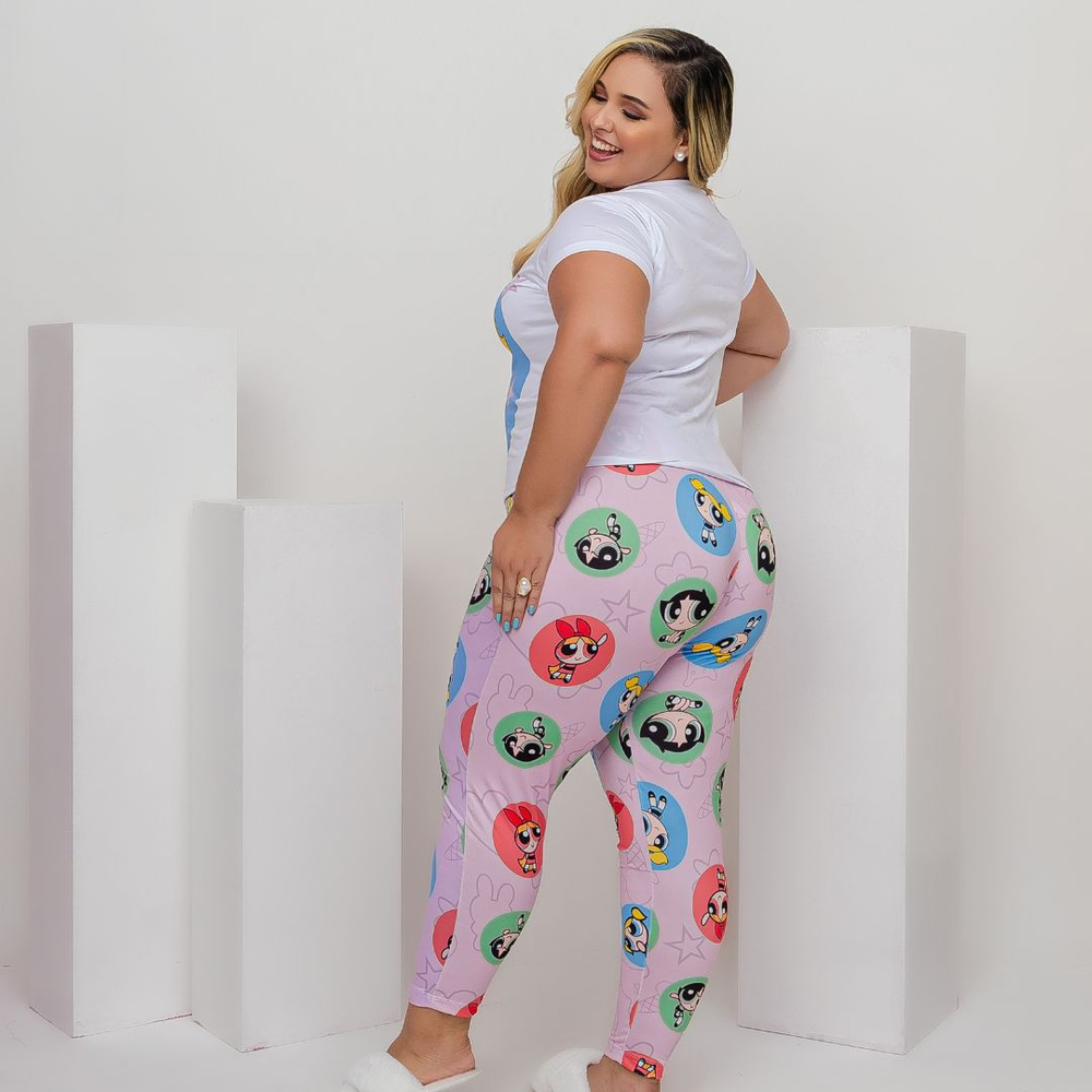 Pijama Sonho Plus Size Com Calça E Camiseta Lindinha Amável