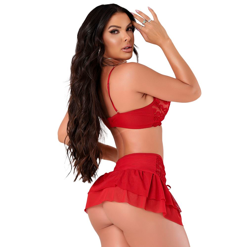 Conjunto Meia Taça Com Saia Kisses Tallyta Moda Apimentada