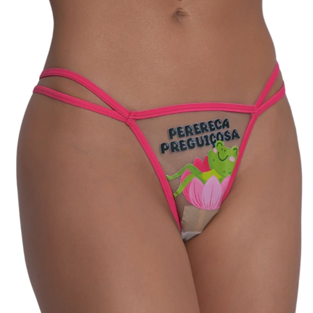 Calcinha Em Tule Perereca Preguiçosa Pimenta Sexy