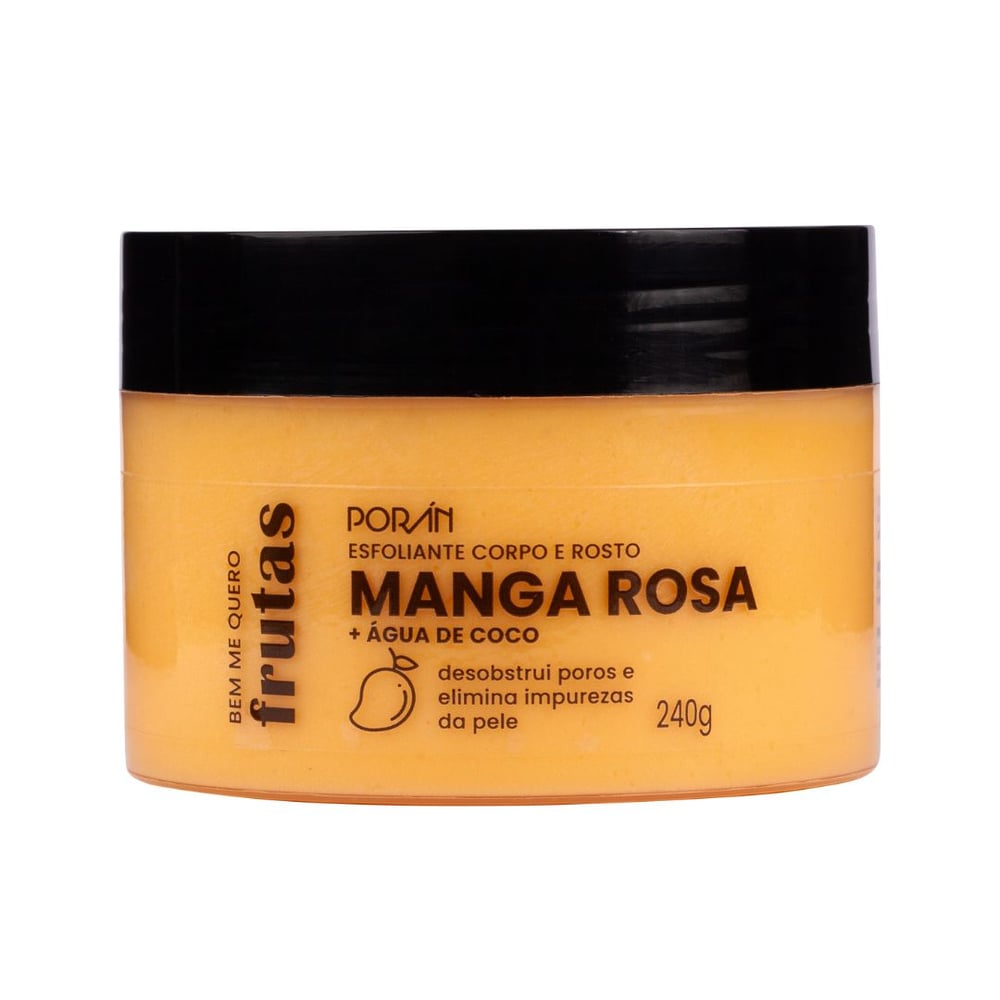 Esfoliante Corporal E Facial Linha Bem Me Quero Frutas 240g Porán Cosméticos