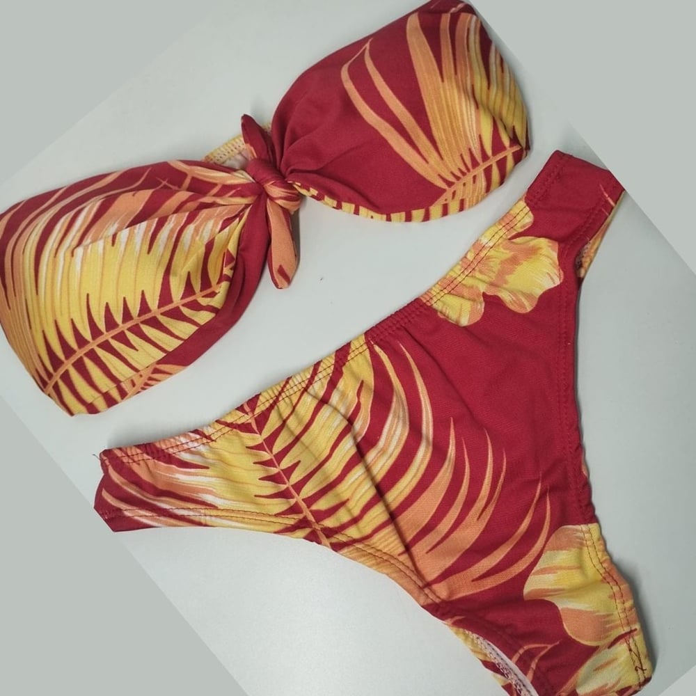 Biquíni Adulto Tomara Que Caia Com Nó Central