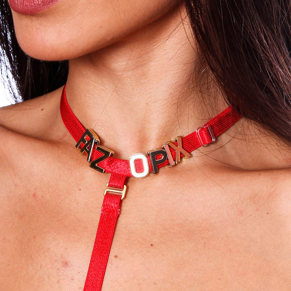 Gargantilha Frase Faz O Pix Dourada Mil Toques