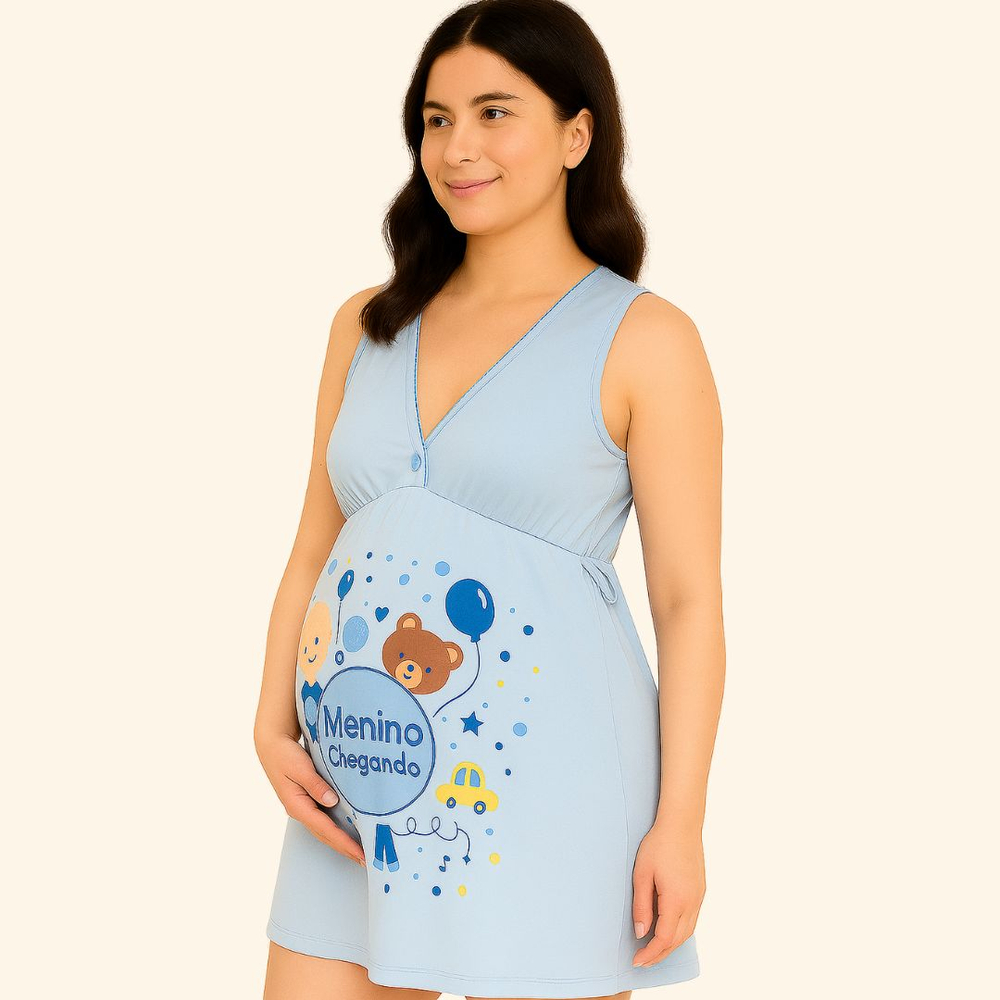 Camisola Estampada Com Frase Menino Chegando íntima Delas