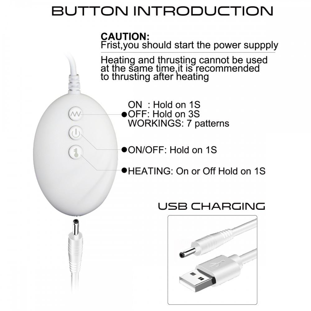 Prótese Realística Com Controle 7 Modos De Vai E Vem Rotação E Vibração Crazy Lion