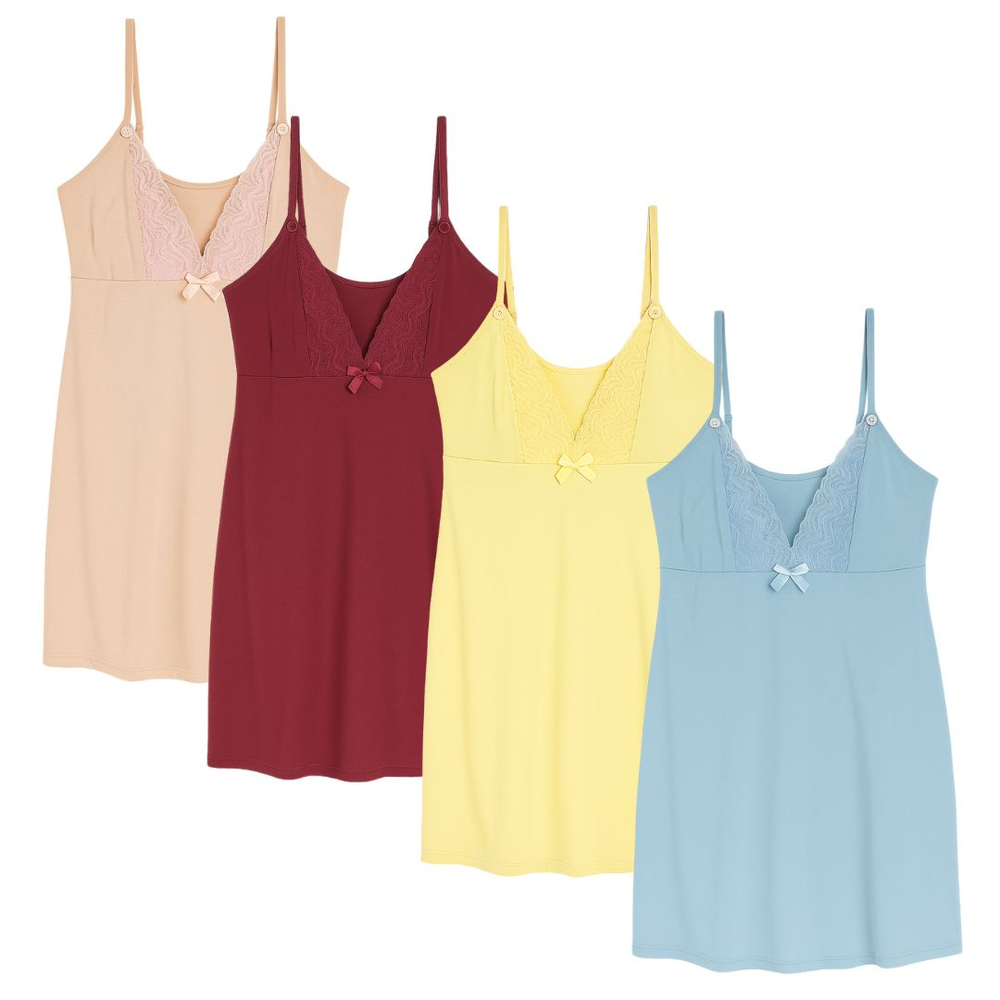 Camisola Sortida Com Renda Amamentação Alça Click íntima Delas