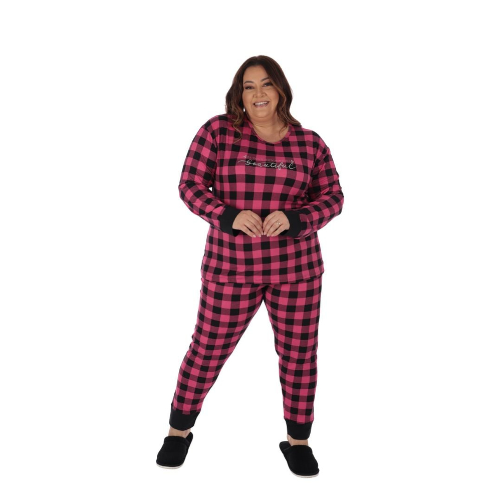 Pijama Total Print Suede Variados Victory