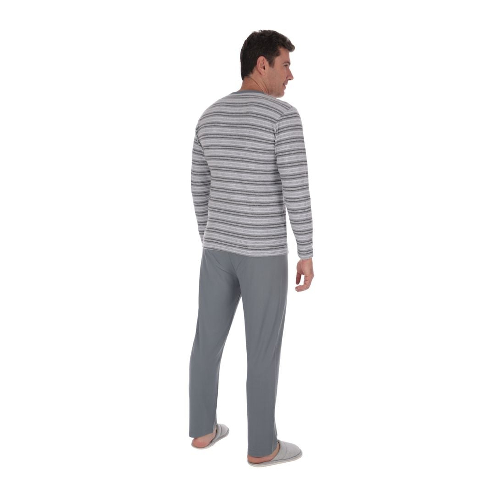 Pijama Masculino Suede Listrado Variados Victory