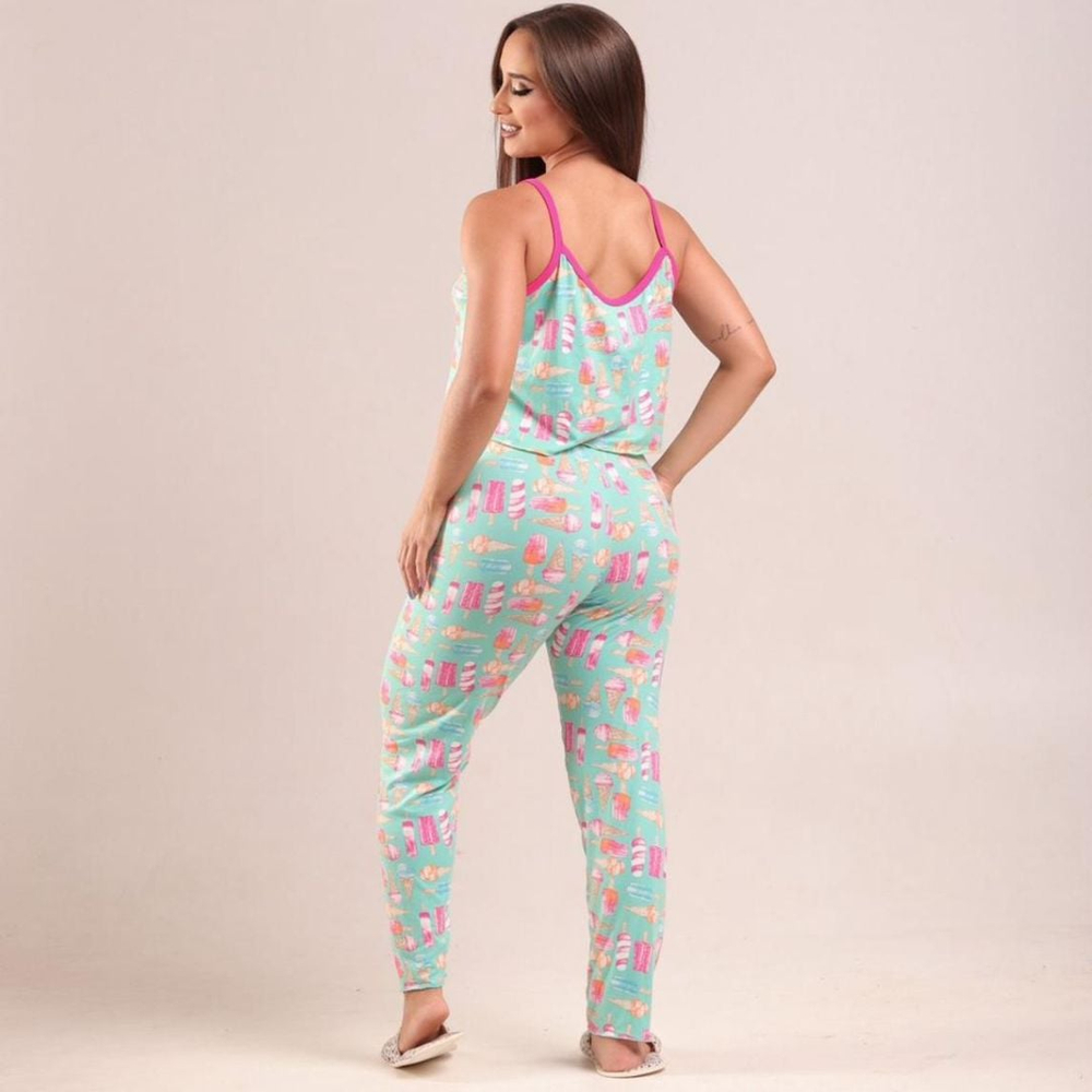 Pijama Feminino Com Calça E Blusa De Alcinha