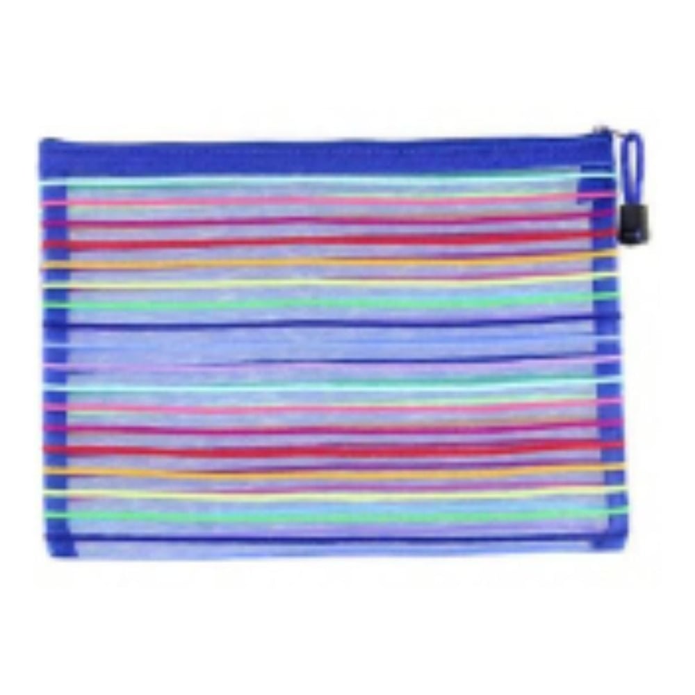 Bolsa Organizadora Multiuso Transparente Colorida Com Zíper