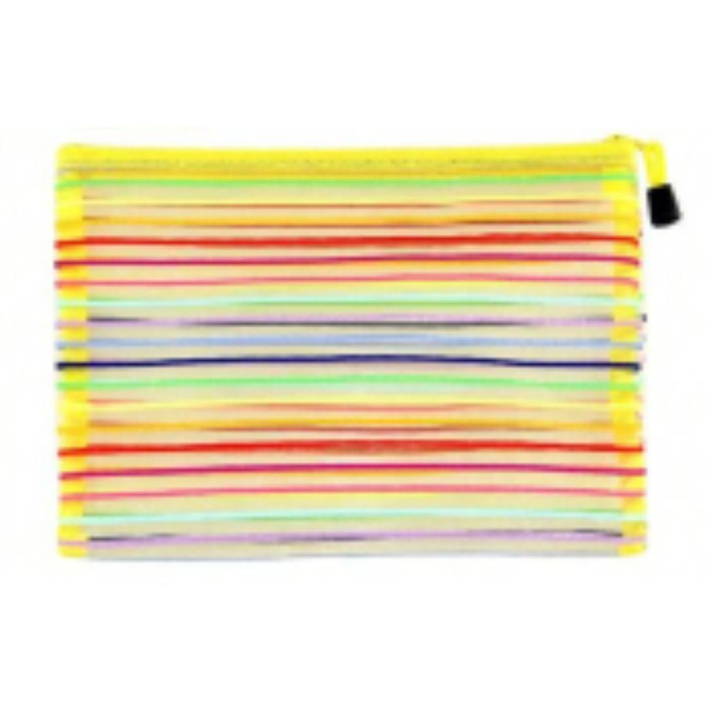 Bolsa Organizadora Multiuso Transparente Colorida Com Zíper