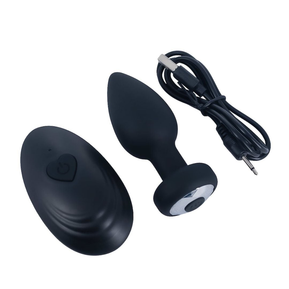 Plug Anal Silicone 10 Modos De Vibração Com Controle Remoto Sem Fio