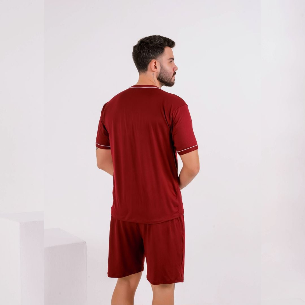 Pijama Americano Liso Masculino Amável Moda íntima