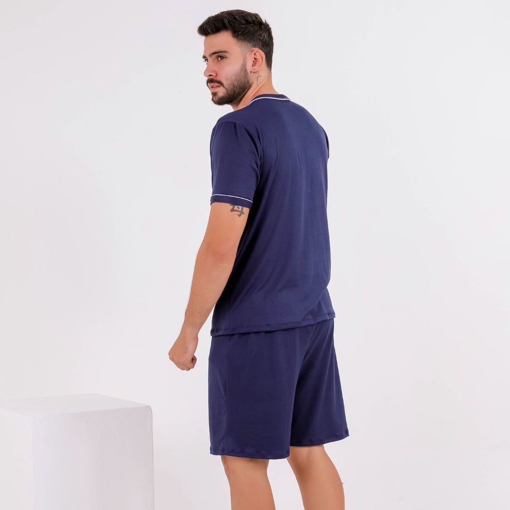 Pijama Americano Liso Masculino Amável Moda íntima