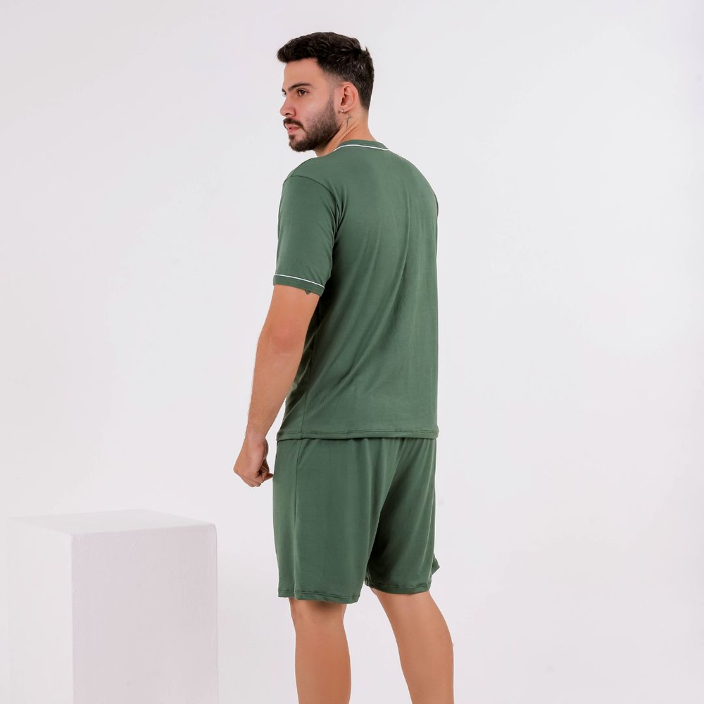 Pijama Americano Liso Masculino Amável Moda íntima