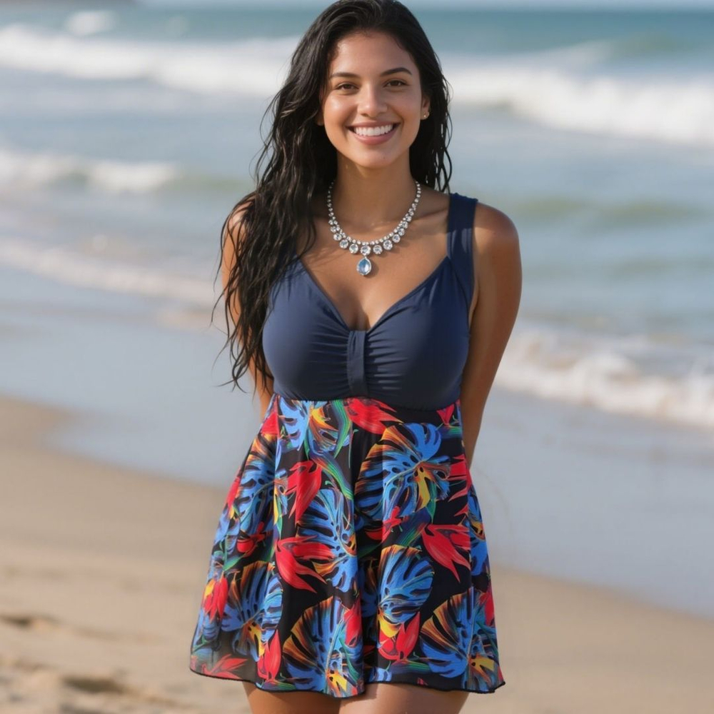 Maiô Vestido Karine Estampado Hangar Lingerie