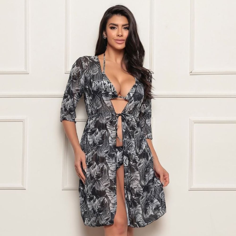 Biquíni Melissa Estampado Com Saída De Praia Hangar Lingerie