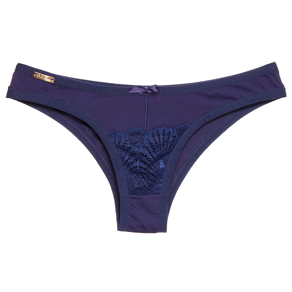 Calcinha Carolina Microfibra Detalhes Em Renda Frontal Edima